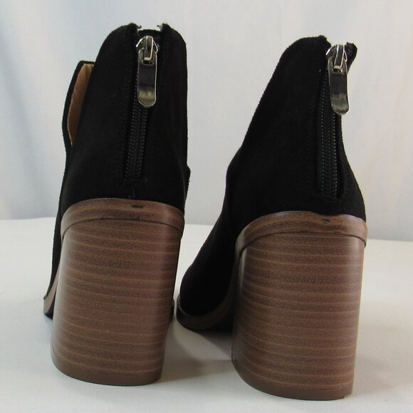 Kathemoi Women's Ankle Chunky Stacked Heel Slip On Pointed Toe Boots Size 5.5 - Picture 5 of 13